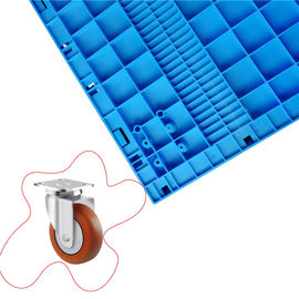 de plus grands conteneurs pliants en plastique de logistique de 750*580mm avec des roulettes commodes