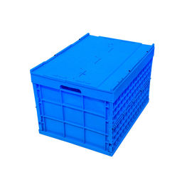 Plastique plus de large volume ci-joint Tote Boxes Stronger pliant de couvercles et longévité