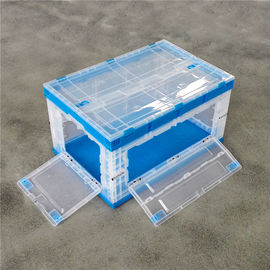 Boîte en plastique pliable pliante, prise facile en plastique de récipients d'entreposage