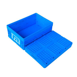 Récipients en plastique pliants bleus stables/caisses en plastique se pliantes