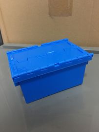Nid en plastique de petite taille Tote Boxes Attached Lids de pile de 120*80*60 millimètre