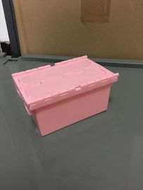 Nid en plastique de petite taille Tote Boxes Attached Lids de pile de 120*80*60 millimètre