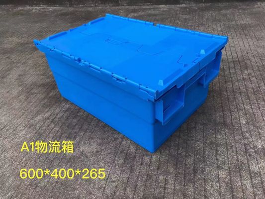 Emballages 600*400mm en plastique Theftproof de stockage avec le couvercle articulé