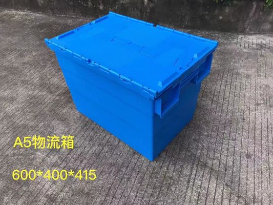 Emballages 600*400mm en plastique Theftproof de stockage avec le couvercle articulé