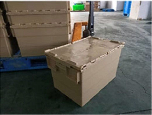 Logo adapté aux besoins du client par conteneurs ci-joint en plastique mobile de couvercle de logistique