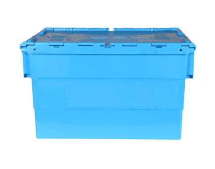 Conteneurs attachés en plastique Tote Box en mouvement empilable empilable de couvercle de Vierge