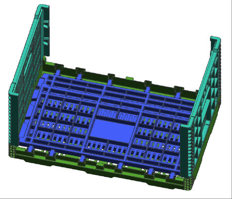 Caisses en plastique pliantes de fruits et légumes d'agriculture Mesh Style