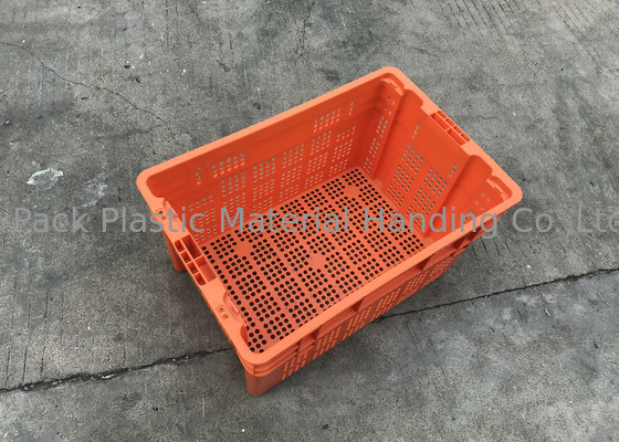 Caisses de empilement en plastique empilables exhalées pour la taille de Mesh Structure 120mm de fruit