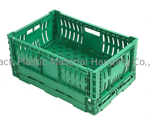 Capacité de chargement pliable exhalée de caisses en plastique de fruits et légumes 20kg