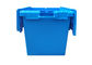 750*570*625MM Stack Attached Lid Container / Plastic Logistics Nesting Tote Box