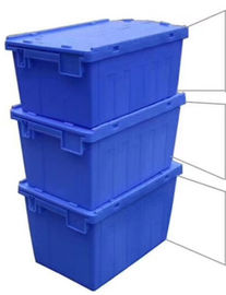 Conteneurs adaptés aux besoins du client de Logo Printing Plastic Attached Lid/pp Tote Boxes