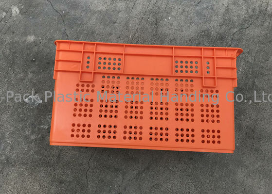 Caisses de empilement en plastique empilables exhalées pour la taille de Mesh Structure 120mm de fruit